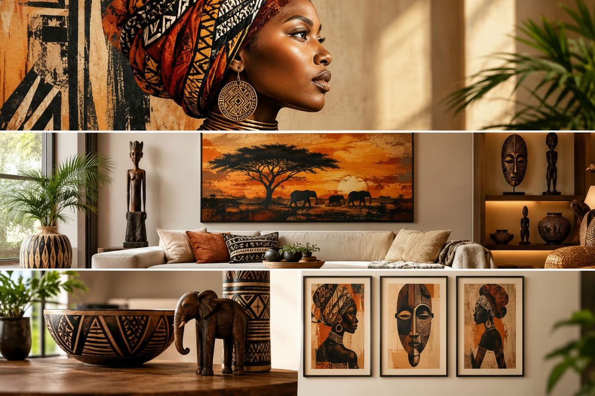 Refined African heritage interior hero